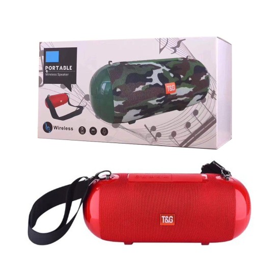 T&G PORTABLE BLUETOOTH SPEAKER TG-503 TF/AUX/FM/MICROSD CARD/HANDS-FREE CALL 2400MAH RED